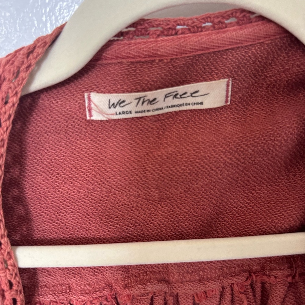 Free People Rust Zip Up Boho